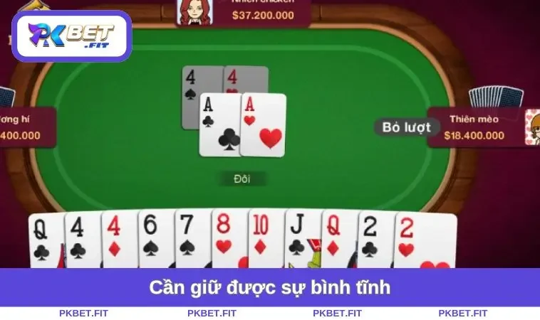Cần giữ được sự bình tĩnh